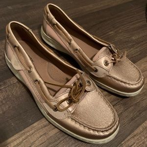 Rose Gold Sperry Deck Shoes